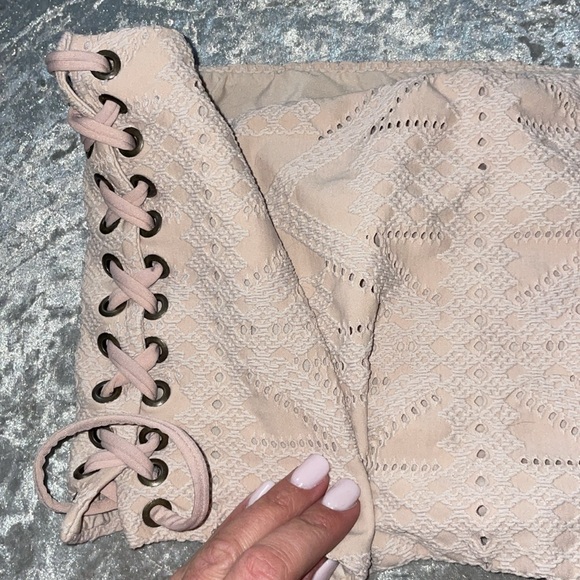 Bathing Suit Strapless Pilyq Top - Tan size D - Picture 4 of 4